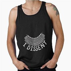 I dissent R.B.G. White Collar Tank Top