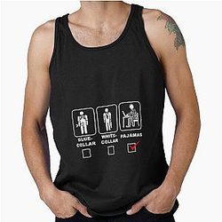 Blue collar or pajama tank top