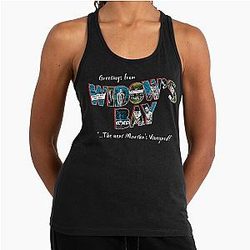 Greetings from Widow's Bay Racerback Tank Top