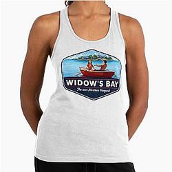 Greetings from Widow's Bay Racerback Tank Top