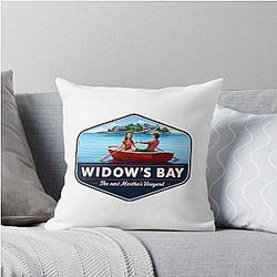 Greetings from Widow's Bay Throw Pillow