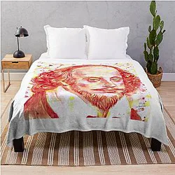 William Shakespeare watercolor portrait Throw Blanket