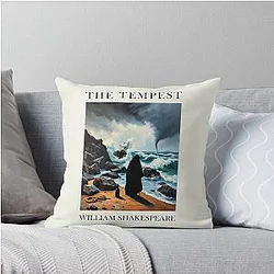 The Tempest William Shakespeare in Classic English Literature Artwork Throw Pillow
