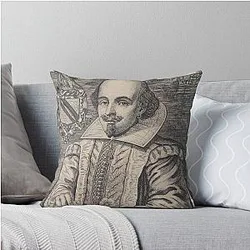 Voting William Shakespeare Portrait Throw Pillow