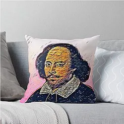William Shakespeare Artwork William Shakespeare Portrait Throw Pillow