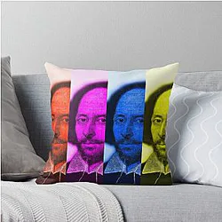 William Shakespeare Artwork - William Shakespeare Portrait Wall Art Throw Pillow