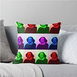 William Shakespeare Artwork - Portrait - Wall Art Throw Pillow
