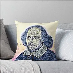 William Shakespeare Artwork William Shakespeare Portrait Wall Art Throw Pillow