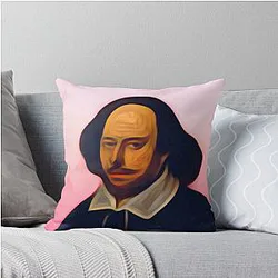 William Shakespeare Artwork - Shakespeare Portrait Wall Art Throw Pillow