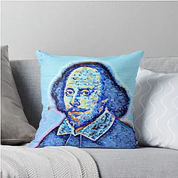 William Shakespeare Portrait Throw Pillow