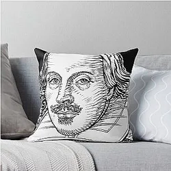 WILLIAM SHAKESPEARE Throw Pillow