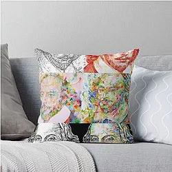 Six William Shakespeare Throw Pillow