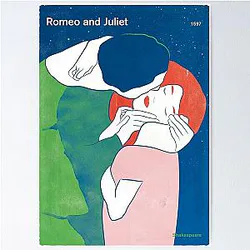 Romeo and Juliet - William Shakespeare Theatre Art for Book Lover Poster