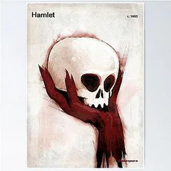 Hamlet - William Shakespeare Theatre Art for Book Lovers, Readers and Writers Poster