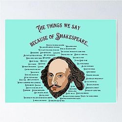 William Shakespeare Sayings Poster