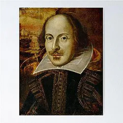 Vintage Portrait Painting of William Shakespeare Poster