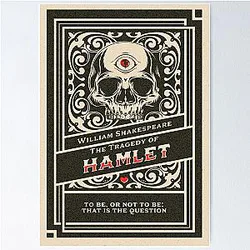 Hamlet - William Shakespeare Book Cover Art Poster