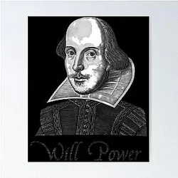 William Shakespeare Will Power Poster