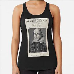 William Shakespeare Portrait Racerback Tank Top