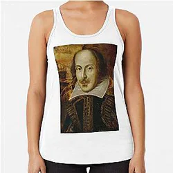 Vintage Portrait Painting of William Shakespeare Racerback Tank Top