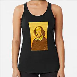 William Shakespeare Artwork Portrait Wall Art Racerback Tank Top