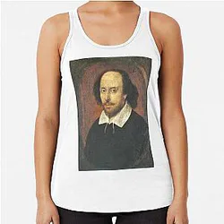 Portrait of William Shakespeare Racerback Tank