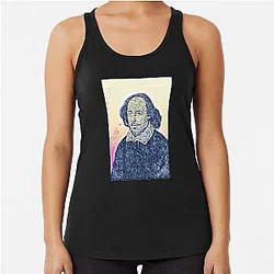 William Shakespeare Artwork Portrait Wall Art Racerback Tank Top