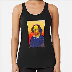William Shakespeare Portrait Racerback Tank Top