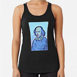 William Shakespeare Portrait Racerback Tank Top