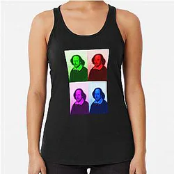 William Shakespeare Portrait Racerback Tank Top