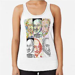 Six Times William Shakespeare Racerback Tank Top