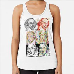 SIX TIMES WILLIAM SHAKESPEARE Racerback Tank Top