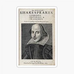 William Shakespeare Portrait Sticker