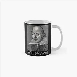 Shakespeare Will Power Gift Ideas with William Shakespeare Portrait for Teacher & Lover Mug