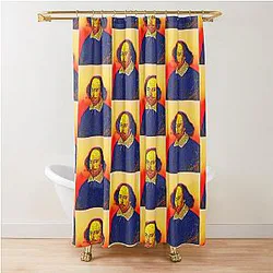 William Shakespeare Artwork - William Shakespeare Portrait - William Shakespeare Wall Art for Shower Curtain