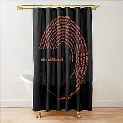 William Shakespeare orangered Shower Curtain