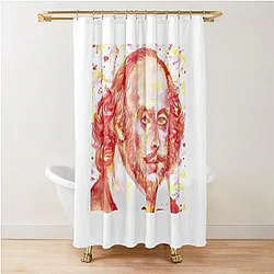 William Shakespeare watercolor portrait Shower Curtain
