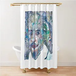 William Shakespeare watercolor portrait Shower Curtain