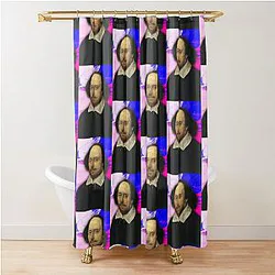 William Shakespeare Artwork - William Shakespeare Portrait Wall Art Shower Curtain