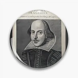 William Shakespeare Portrait Pin