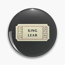 King Lear William Shakespeare Theatre Pin