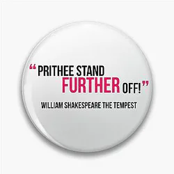 William Shakespeare Distance Pin