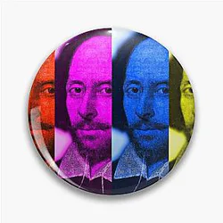 William Shakespeare Portrait Pin