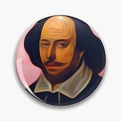 William Shakespeare Artwork - William Shakespeare Portrait Wall Art Pin
