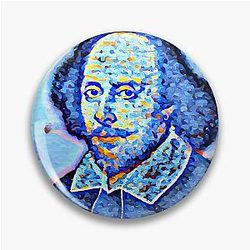 William Shakespeare Portrait Pin