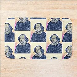 William Shakespeare Artwork - William Shakespeare Portrait - Shakespeare Wall Art Bath Mat