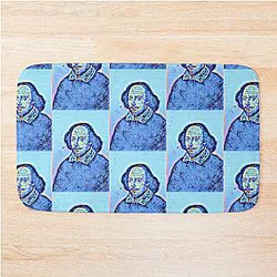 William Shakespeare Artwork - William Shakespeare Portrait - Bath Mat