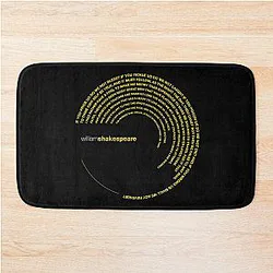 William Shakespeare Famous Quote Bath Mat