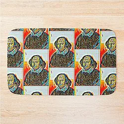 William Shakespeare Artwork - Shakespeare Portrait - William Wall Art Bath Mat