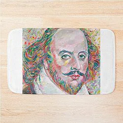 William Shakespeare Oil Portrait Bath Mat